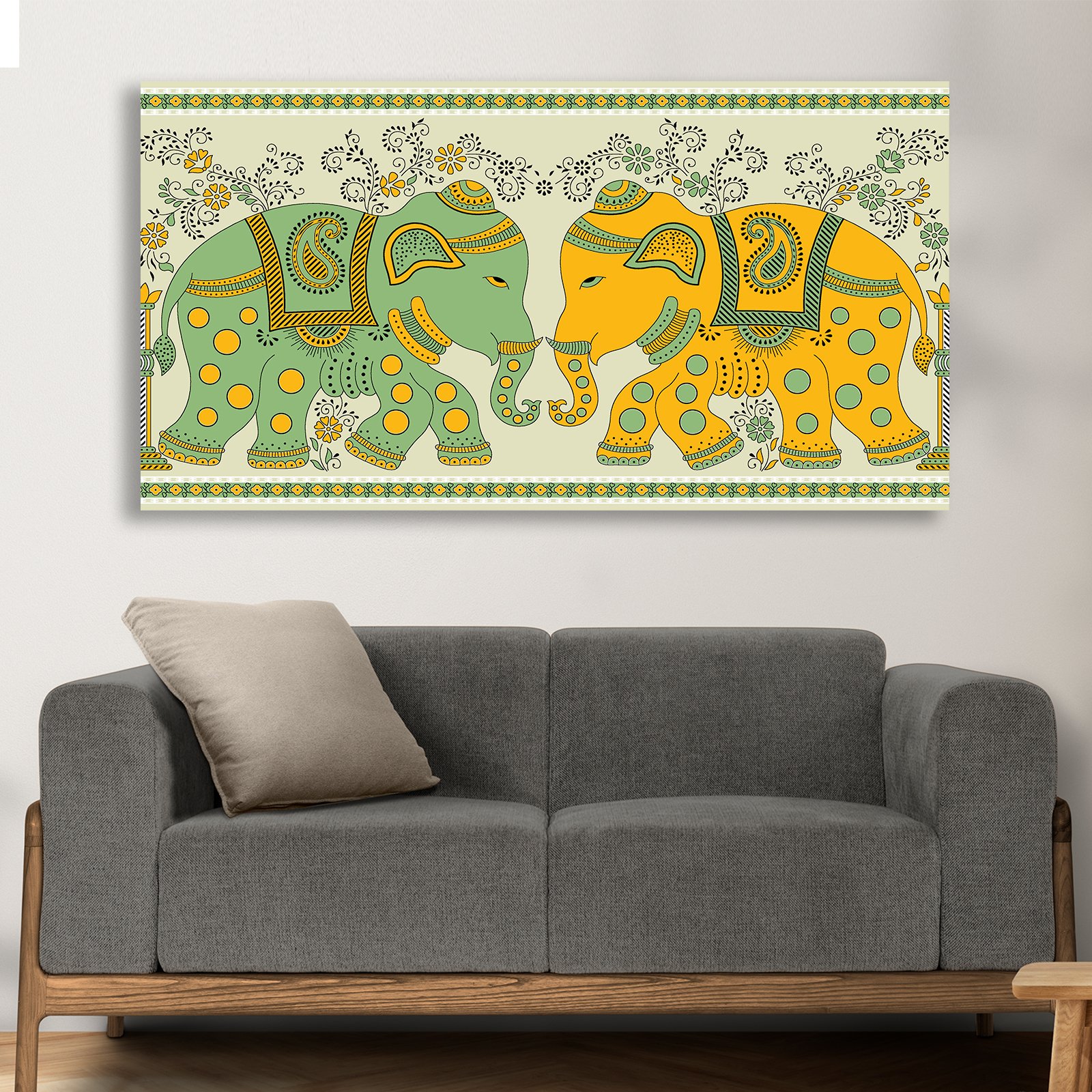 Seamless Pattern Elephant Canvas Wall Painting decorative masterpiece for home decor